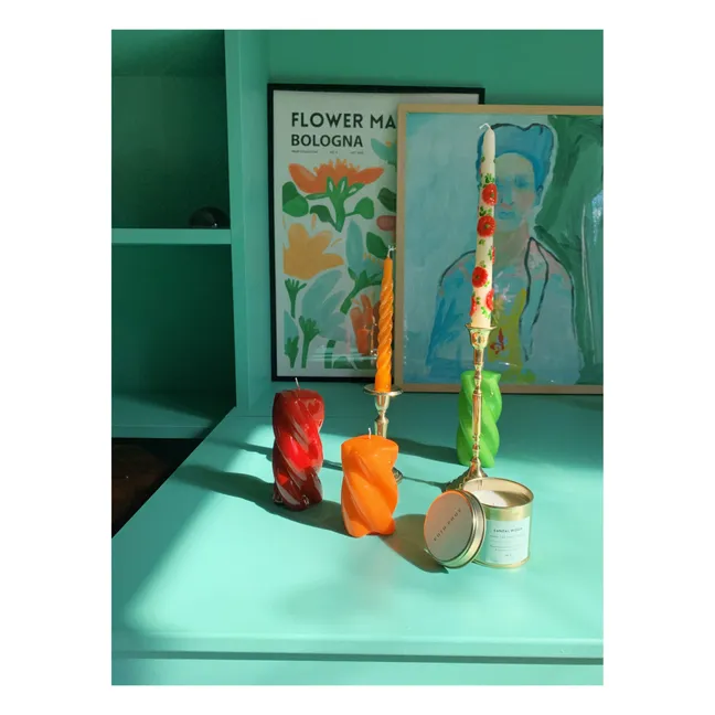Vela Blunt Twisted - 9cm | Naranja