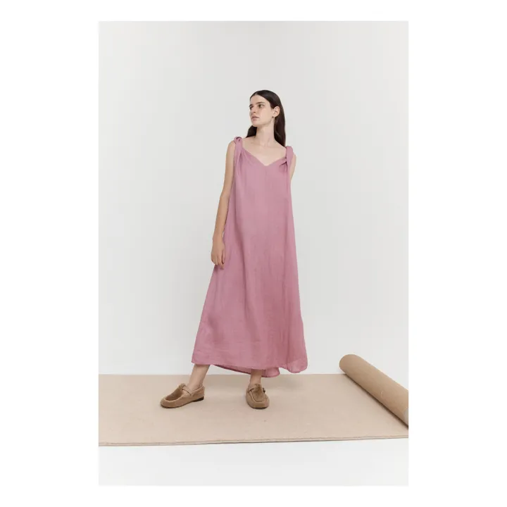 Vestido de lino The Turn | Rosa- Imagen del producto n°1