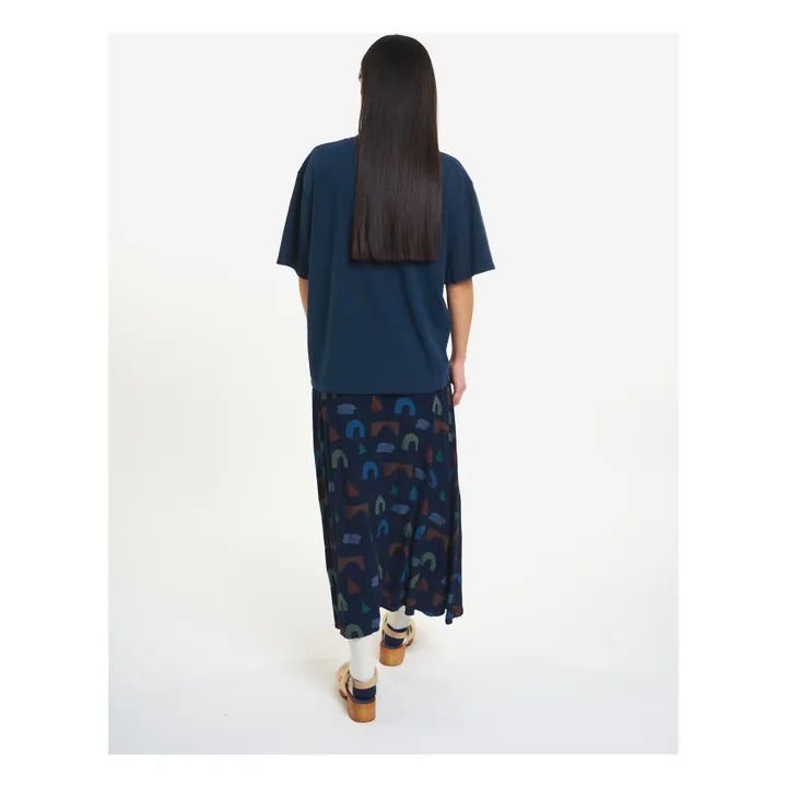 Limbo Organic Cotton Oversize T-shirt - Women’s Collection  | Midnight blue- Product image n°5