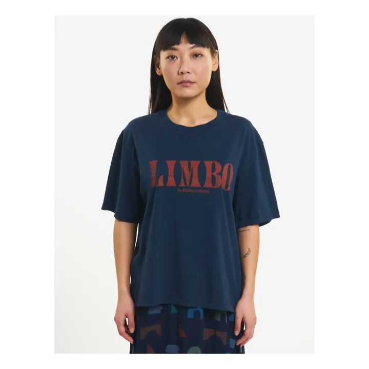 Limbo Organic Cotton Oversize T-shirt - Women’s Collection  | Midnight blue- Product image n°2