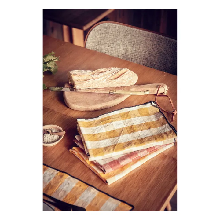 Servilletas de mesa de tela vintage Bourdon | Terracotta- Imagen del producto n°1