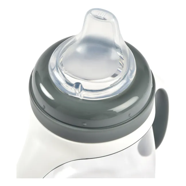 Biberón de aprendizaje 2 en 1- 240 ml | Gris Antracita