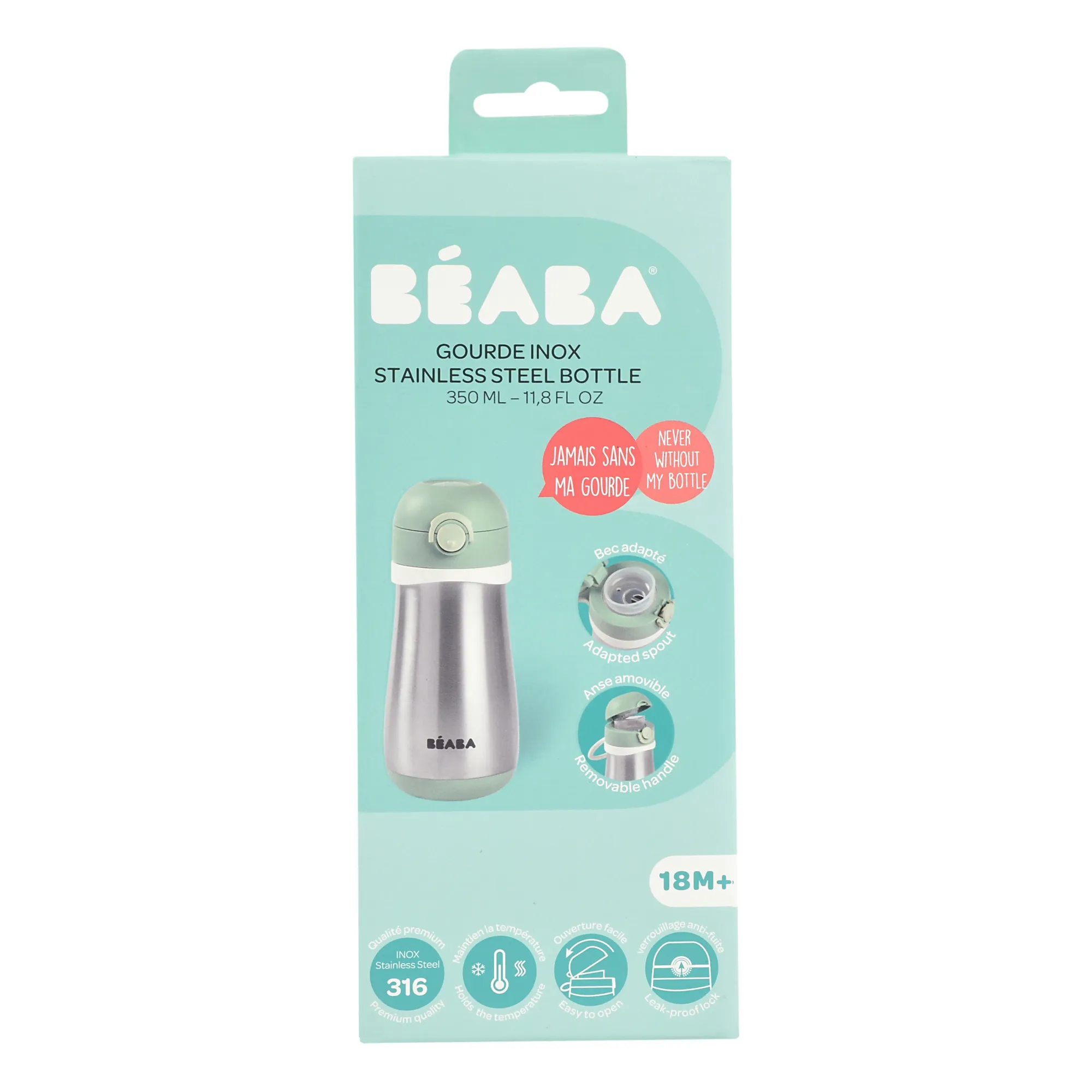 Botella de acero inoxidable - 350 ml | Salvia- Imagen del producto n°8