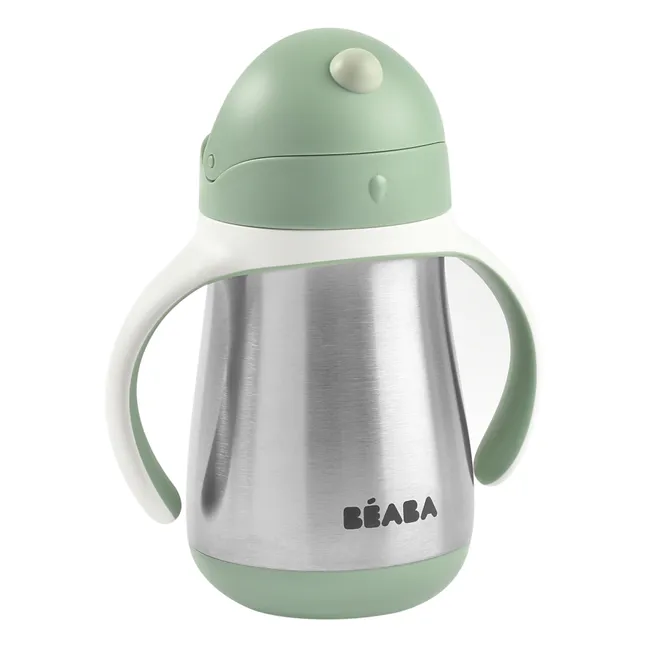 Taza con pajita de acero inoxidable - 250 ml | Salvia