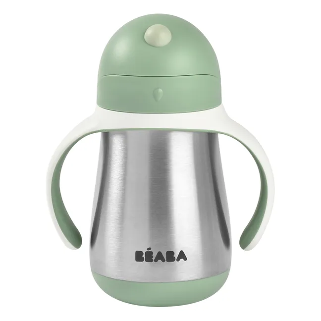 Taza con pajita de acero inoxidable - 250 ml | Salvia