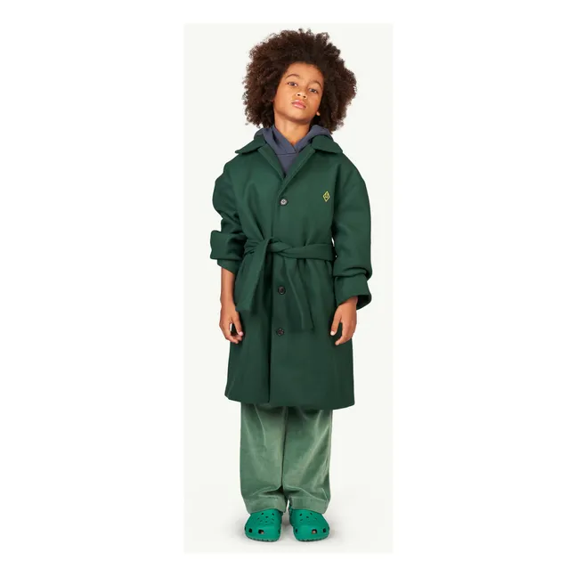 Unifarbener Mantel | Grün