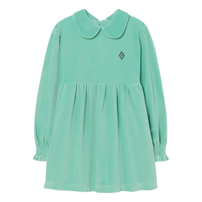 Mouse Velour Dress | Turquoise