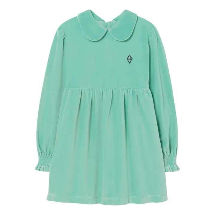 Robe Velours Mouse | Bleu turquoise- Image produit n°0
