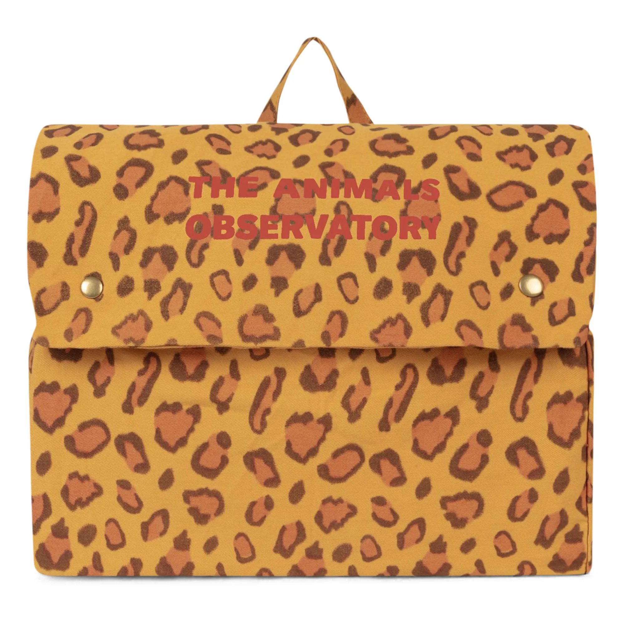 The Animals Observatory - Leopard Print School Bag - Camel