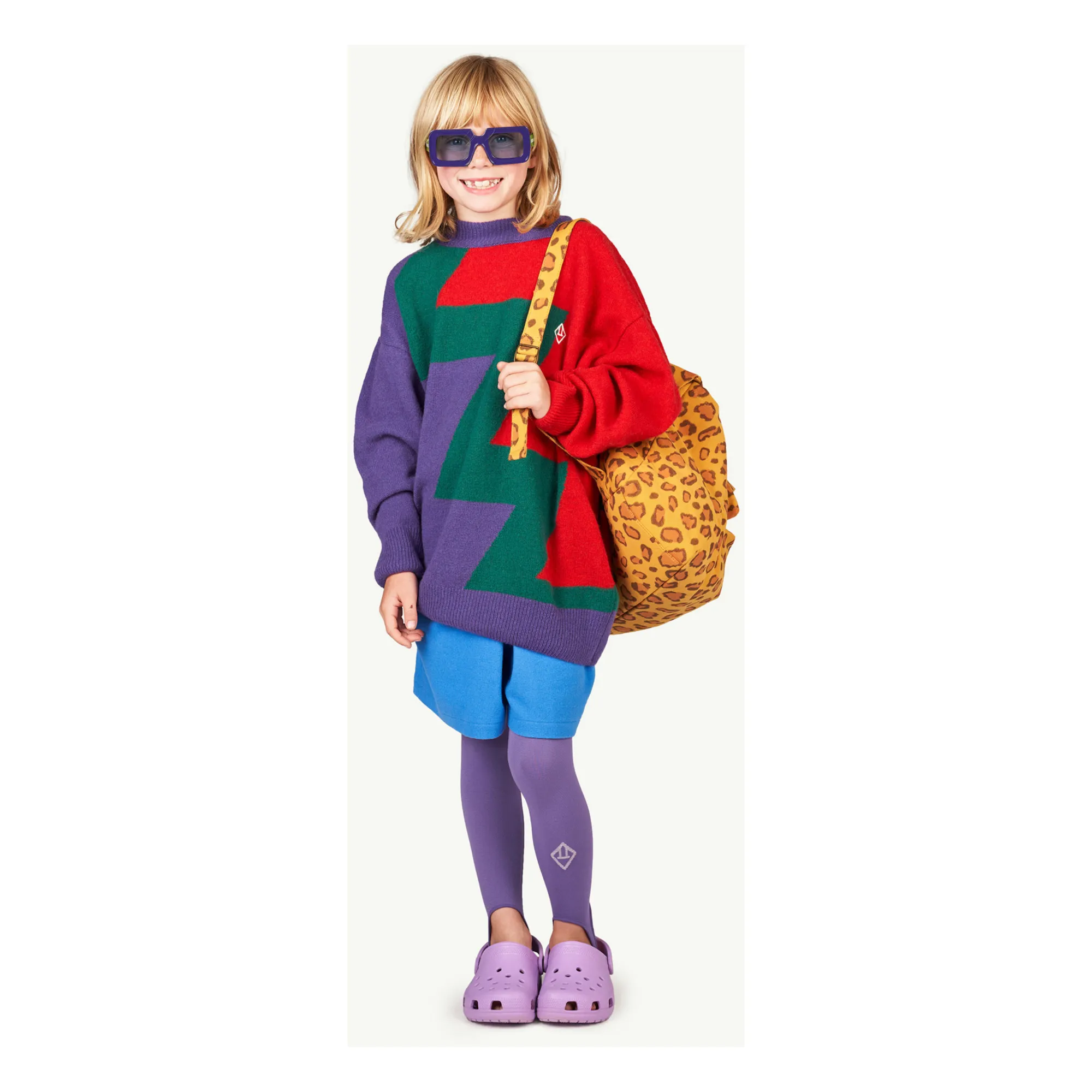 The Animals Observatory - Leopard Print School Bag - Camel