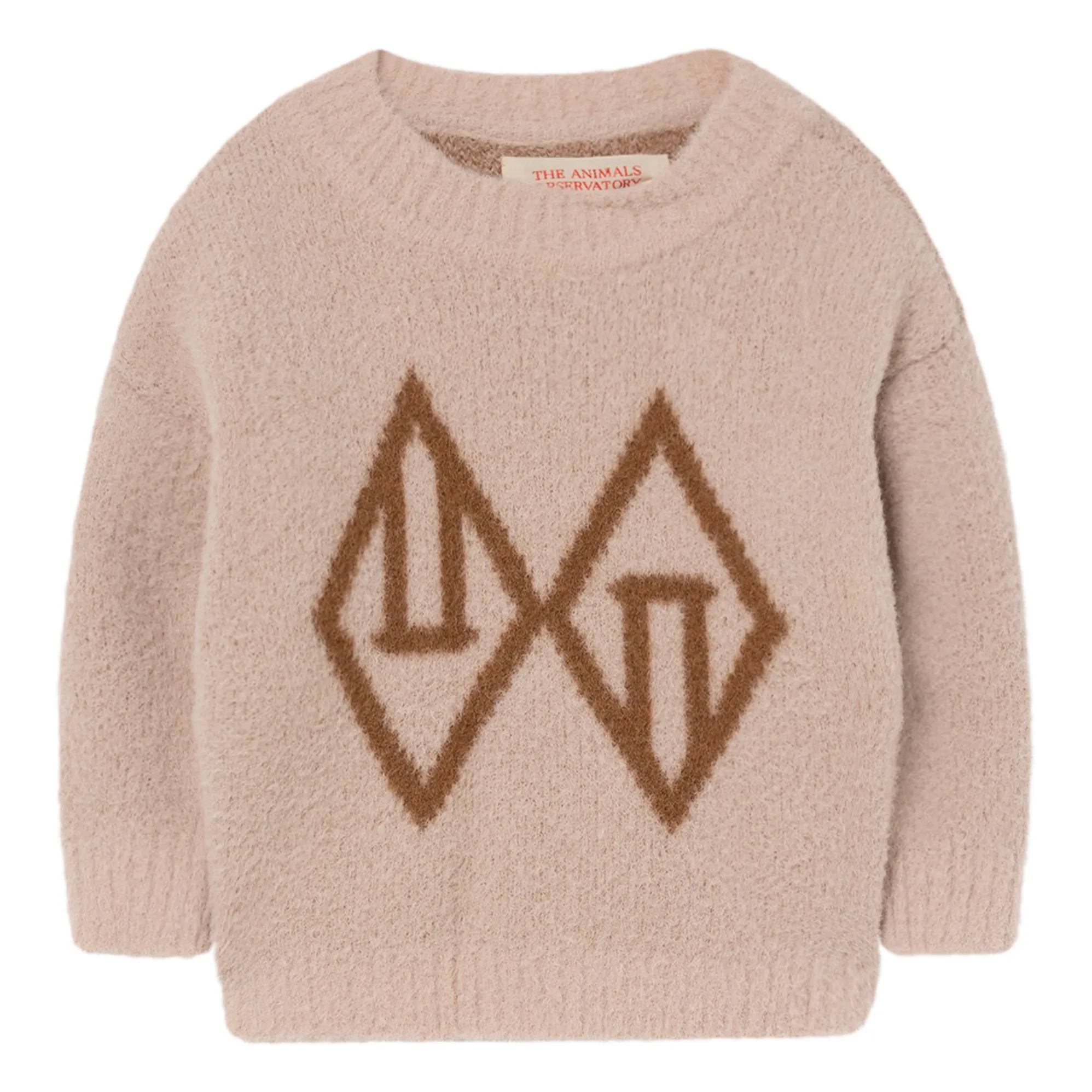 The Animals Observatory Beige Bull Graphic Jumper