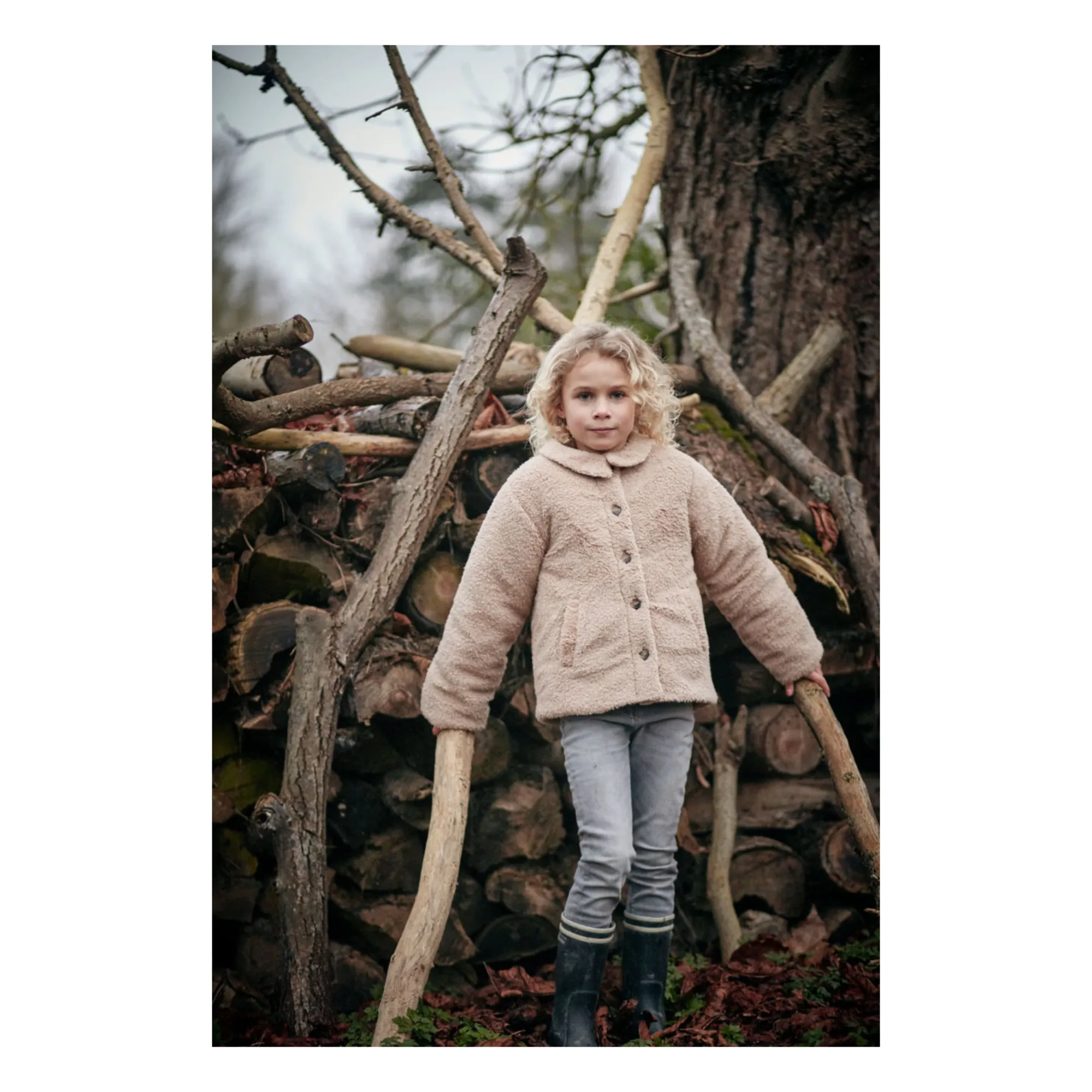Marlot Paris Beige Plumette Faux Fur Coat