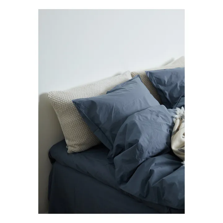 Cuscino, modello: Heather, classico, in lana di lama | Blu- Immagine del prodotto n°1