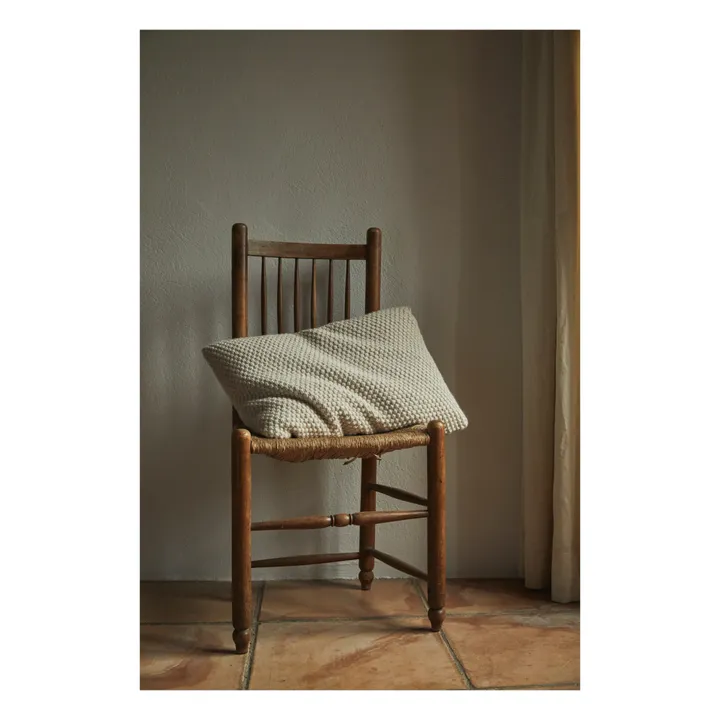 Cuscino, modello: Heather, classico, in lana di lama | Blu- Immagine del prodotto n°3