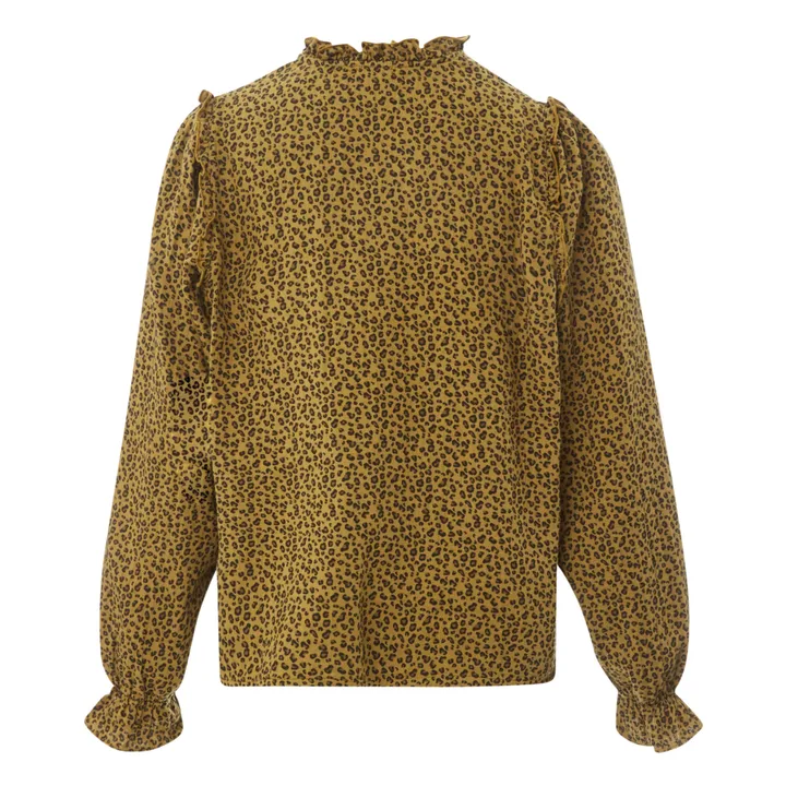 Vestido de gasa de algodón Leopard Armance - Colección Mujer  | Camel- Imagen del producto n°6