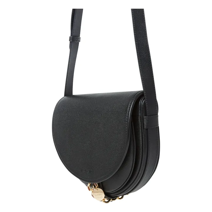Mara Mini Chain Leather Bag | Black- Product image n°3