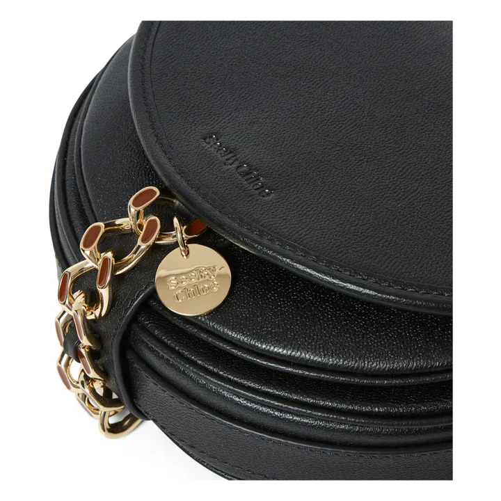 Mara Mini Chain Leather Bag | Black- Product image n°4