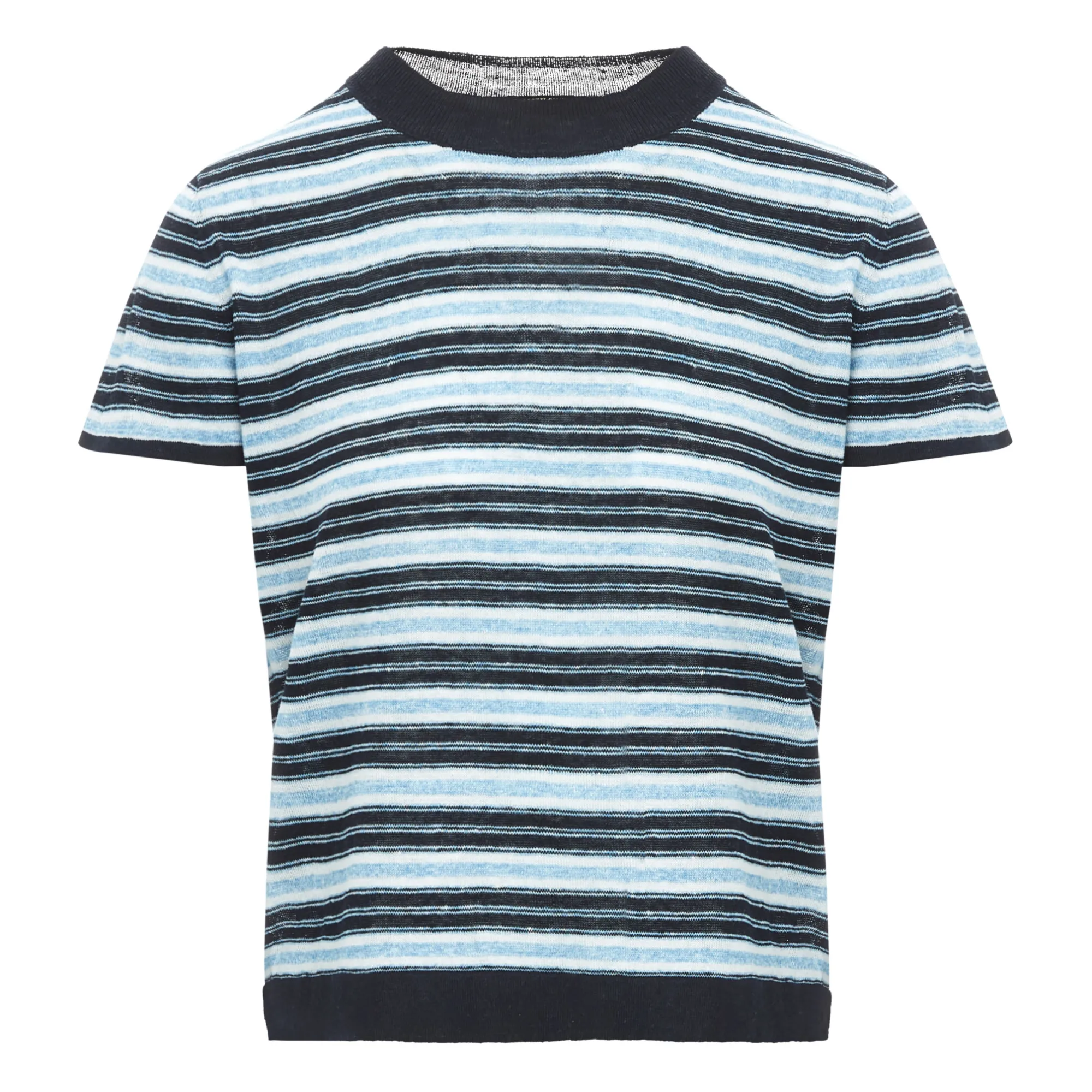 Rachel Comey Black Nina Striped Linen T-Shirt
