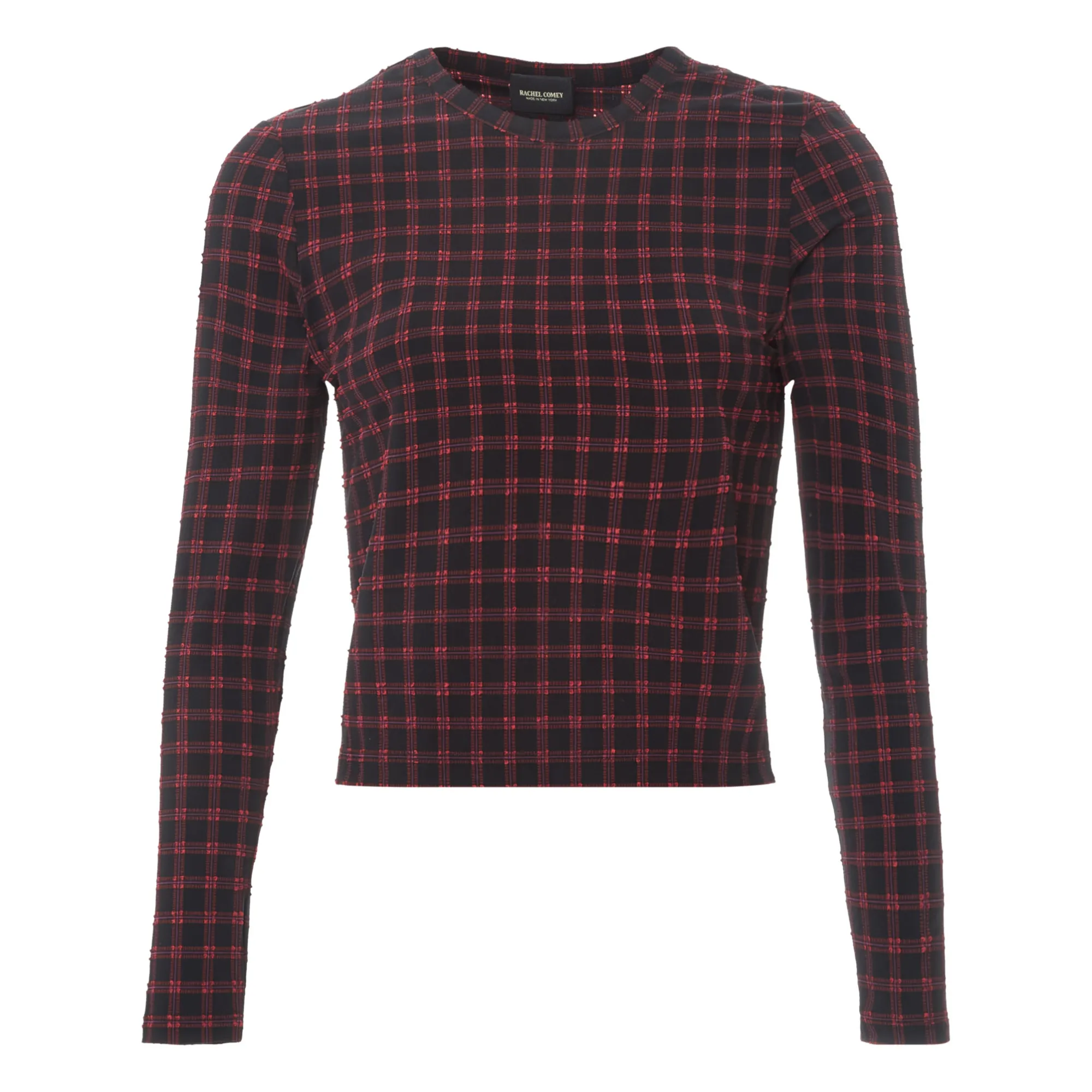 Rachel Comey Black Satellite Checked T-Shirt
