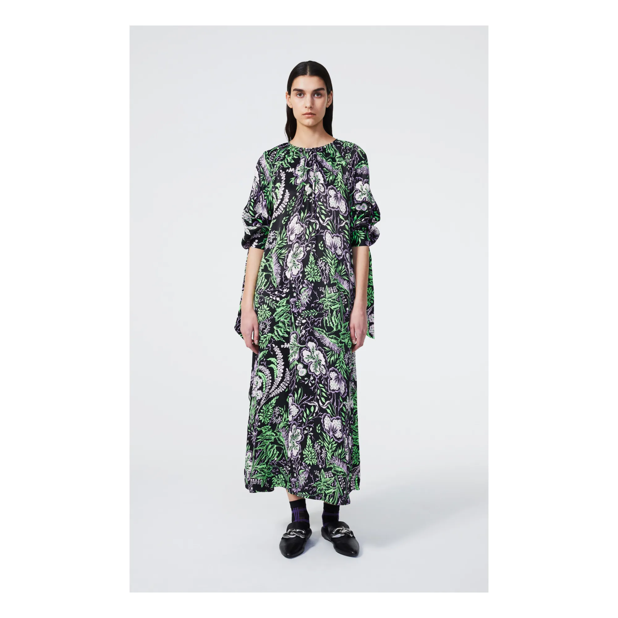 Rodebjer Black Wava Botanic Dress