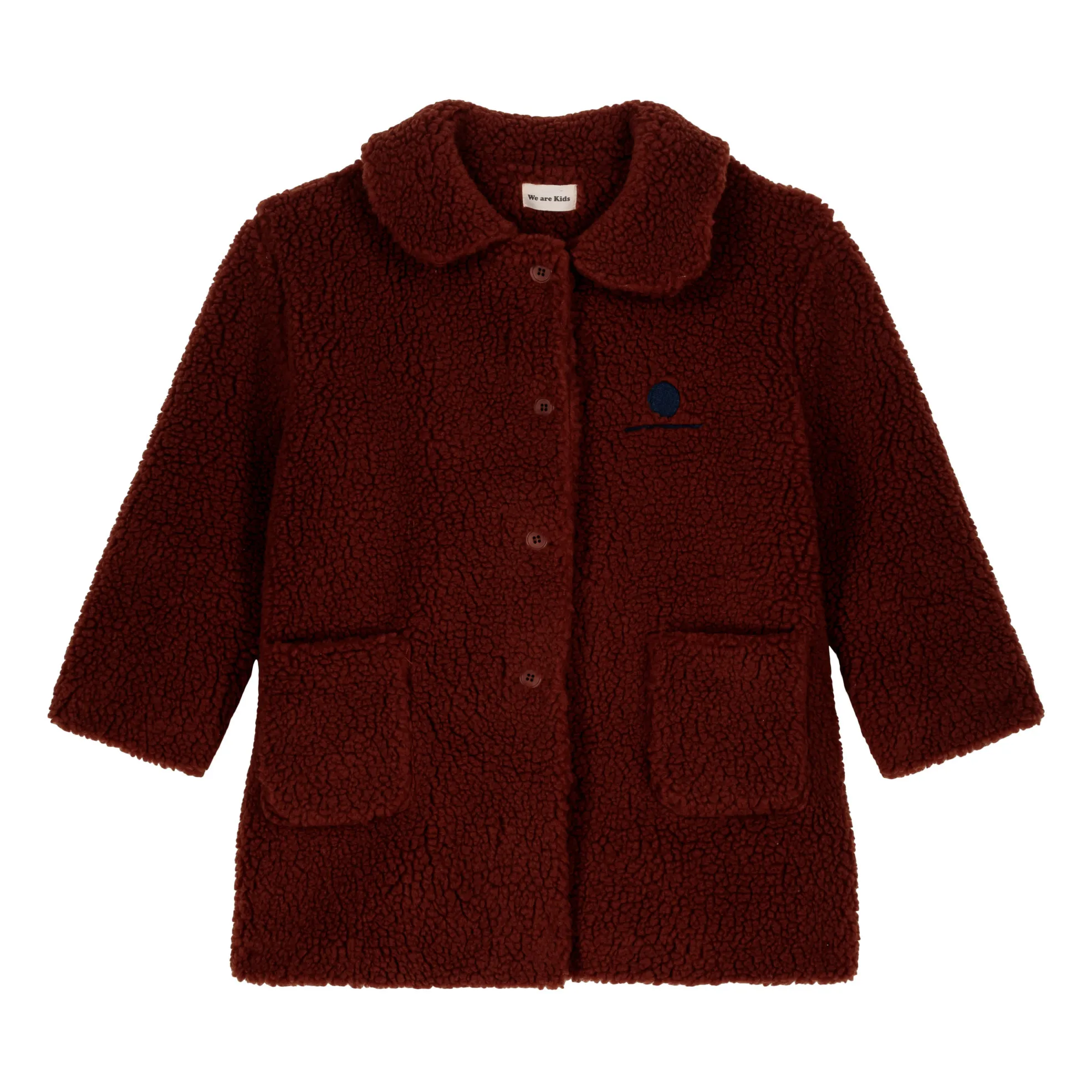 We Are Kids Burgundy Claudine Recycled Polyester Faux Fur Coat