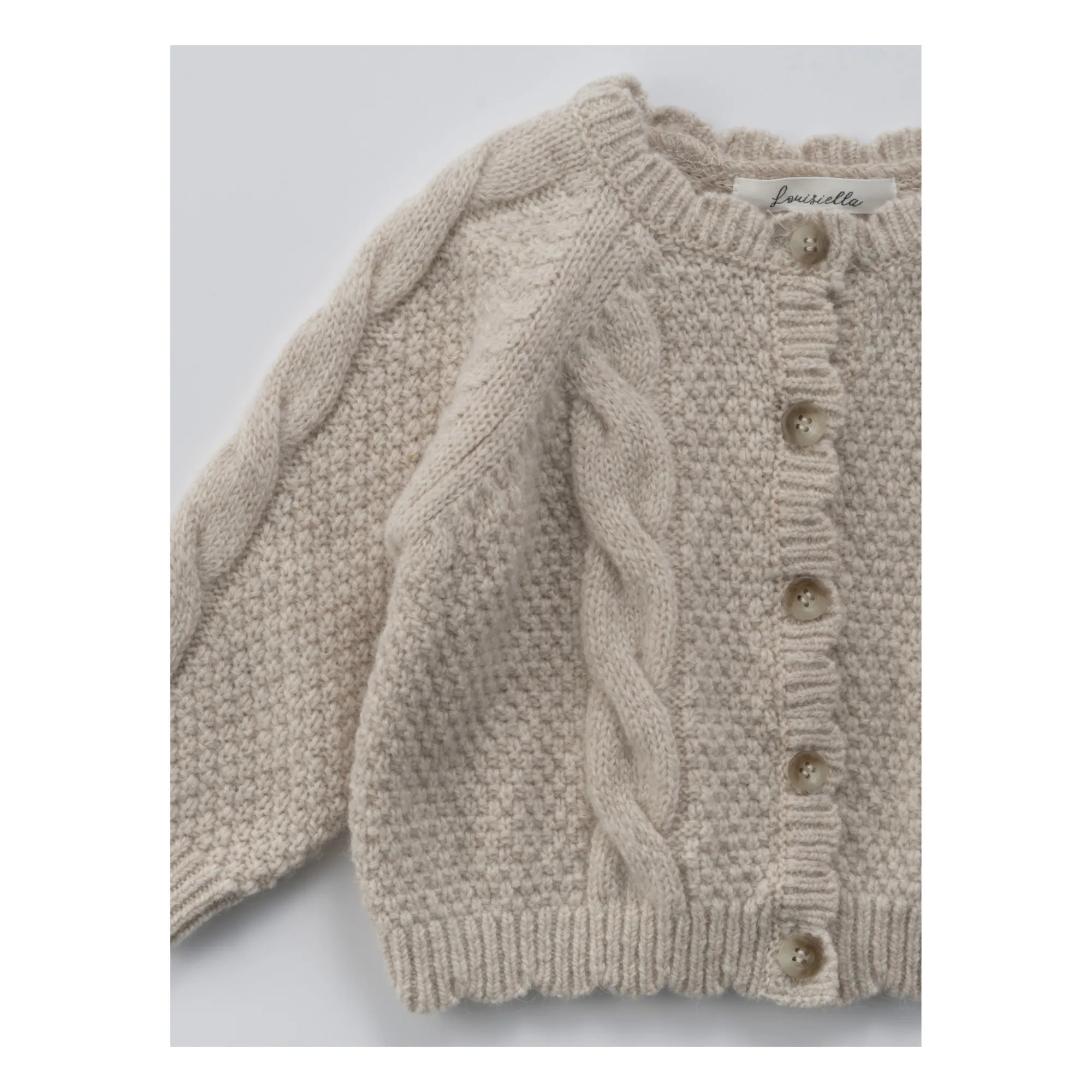 Louisiella Cardigan Merinos et Alpaga Benibla Beige Smallable