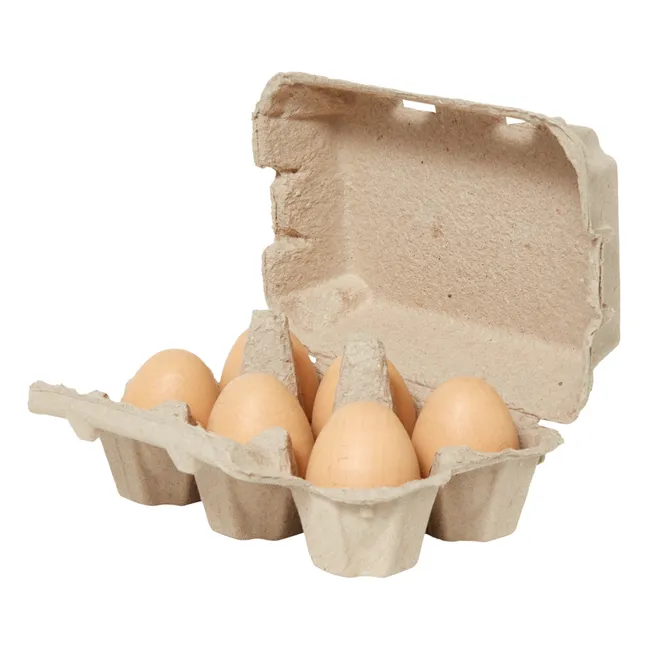 Caja de 6 huevos marrones