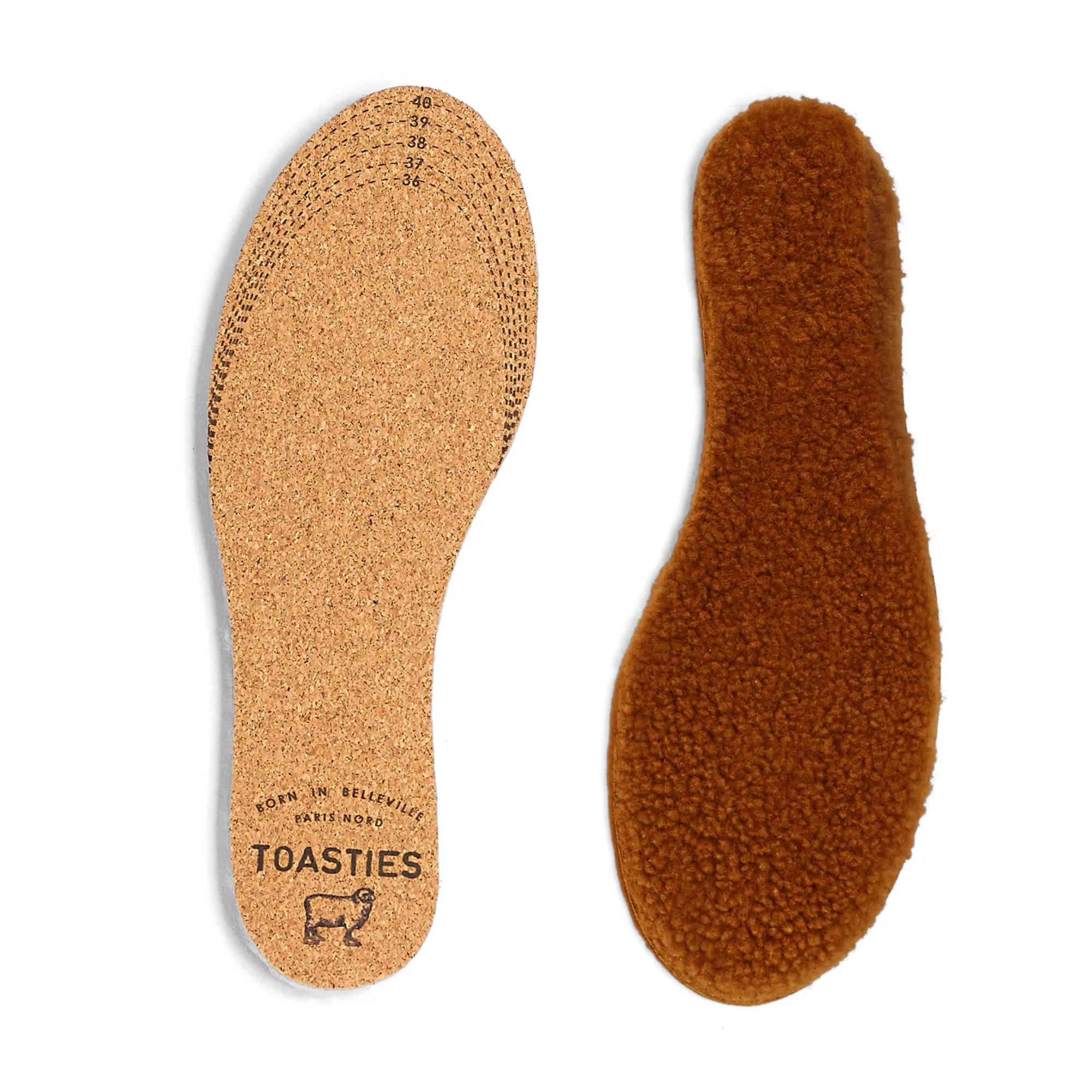 Merino Wool Shearling Insoles | Whiskey- Product image n°1