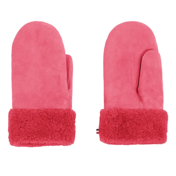 Merino Wool Sheepskin Mittens  - Adult Collection  | Pink- Product image n°3