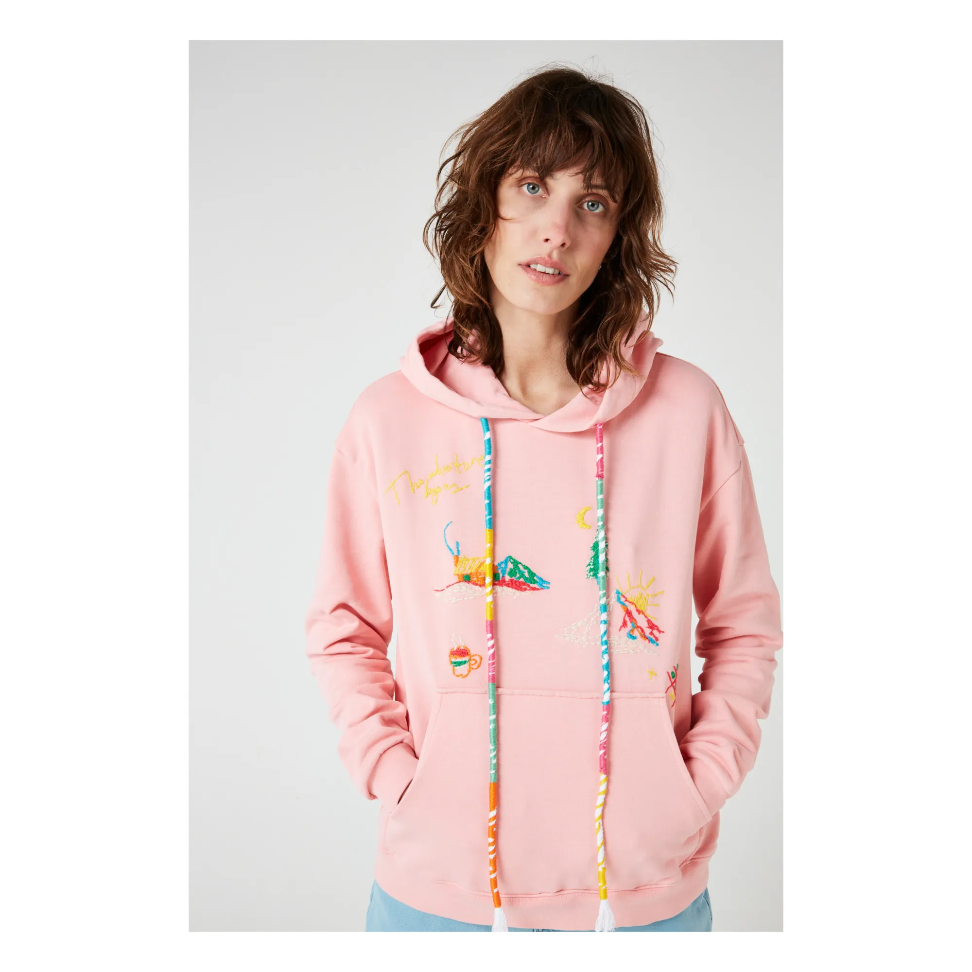 MIRA MIKATI - Poncho rayé à capuche - RIVE NEUVE MIRA MIKATI - Poncho rayé à capuche - RIVE NEUVE