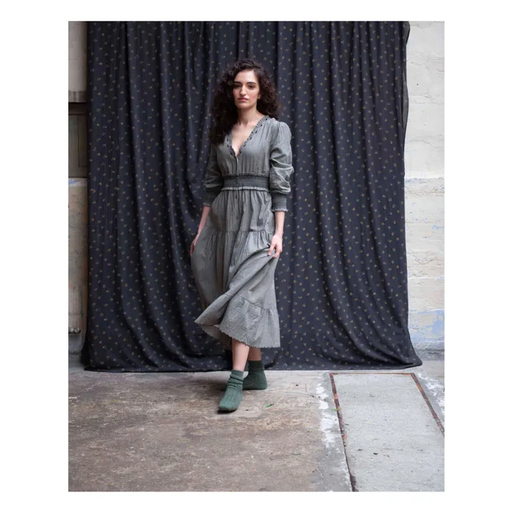 Kleid Minikaromuster  - Damenkollektion  | Grau- Produktbild Nr. 1