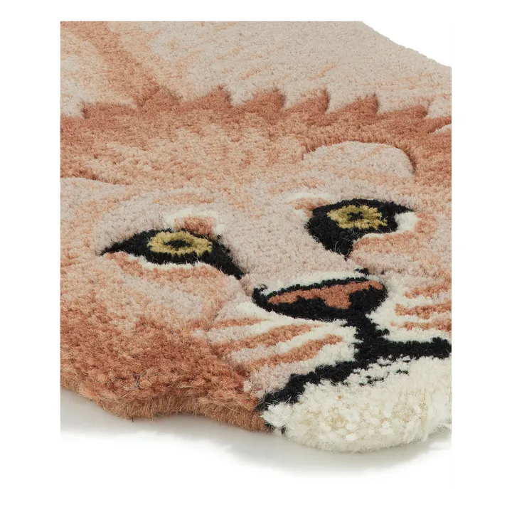 Tapis Lion en laine | Rose- Image produit n°3