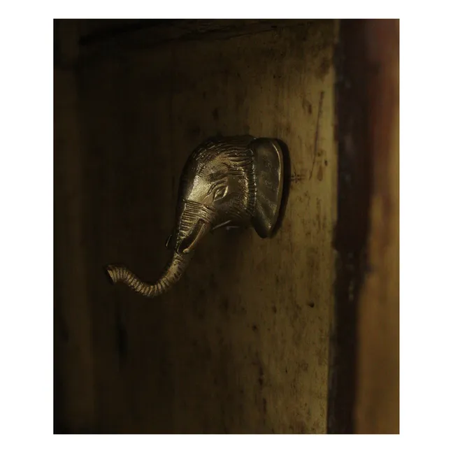 Billy Elephant Brass Coat Hook | Gold