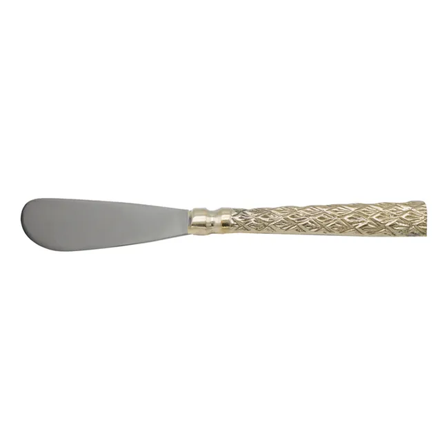 Cuchillo para mantequilla de latón mate Chameli | Gold