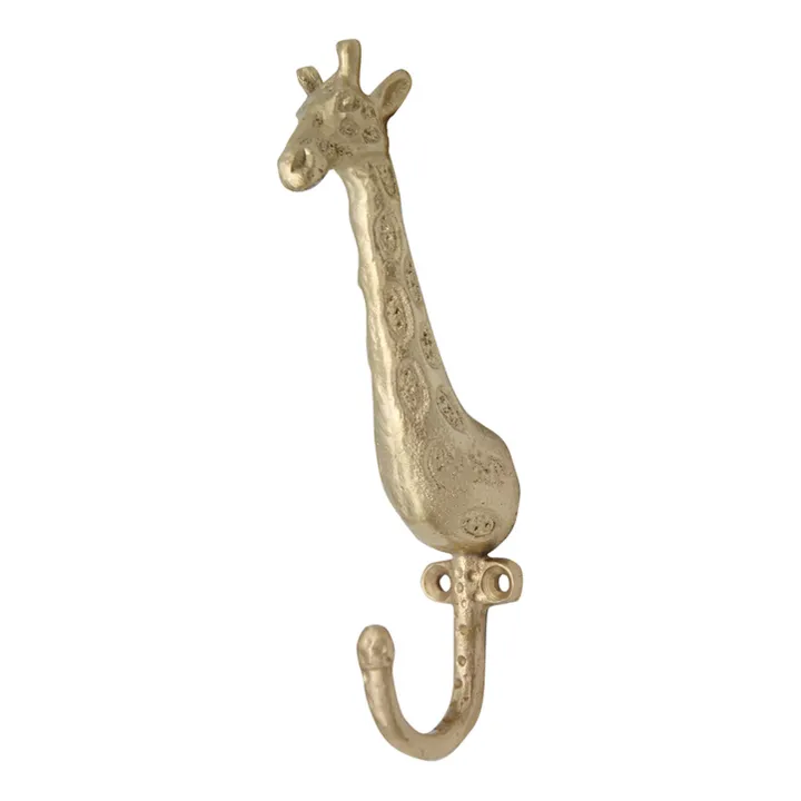 Gancio in ottone, modello: Gloria la piccola giraffa Girafe | Gold- Immagine del prodotto n°0
