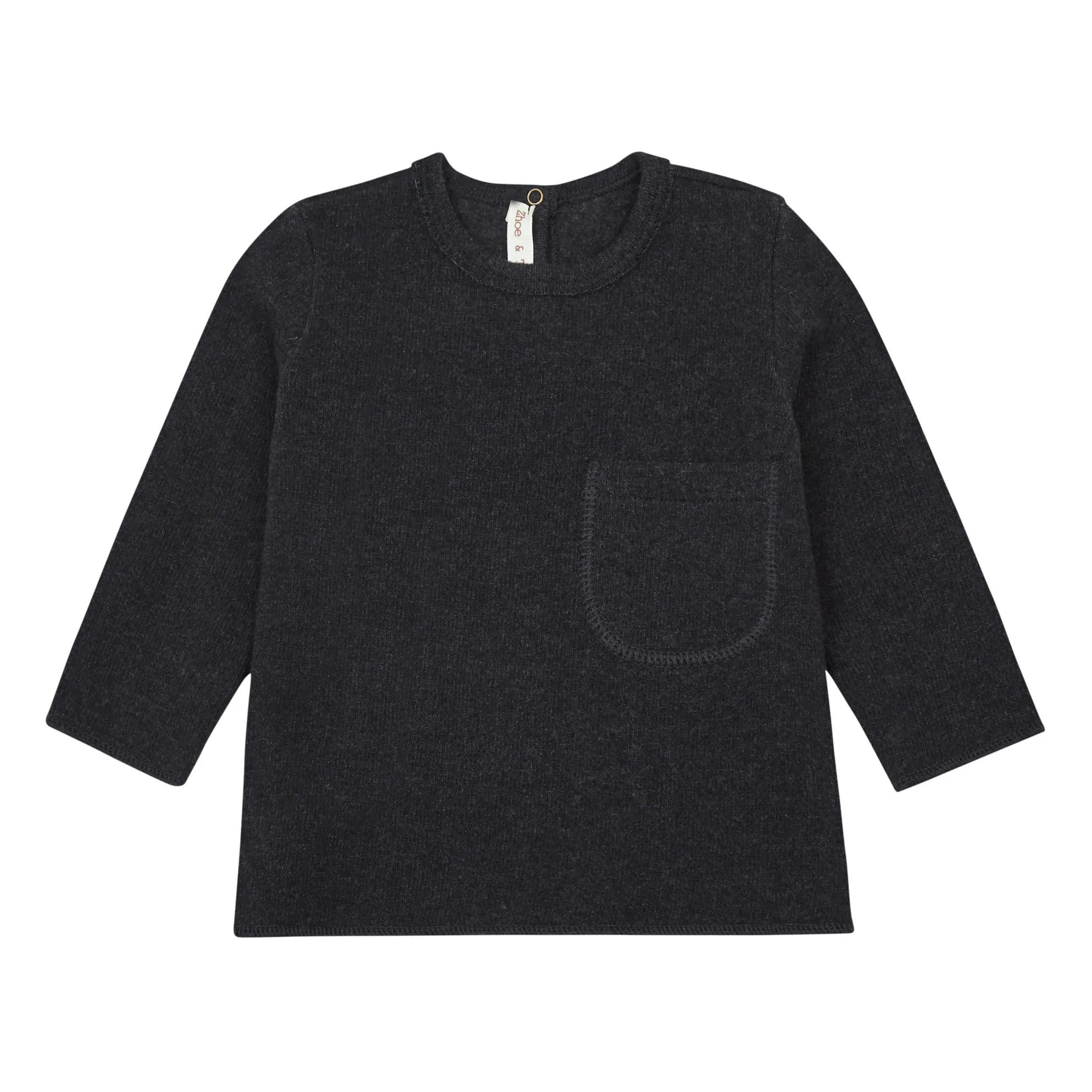 Zhoe & Tobiah Charcoal Grey Pocket Knit Jumper