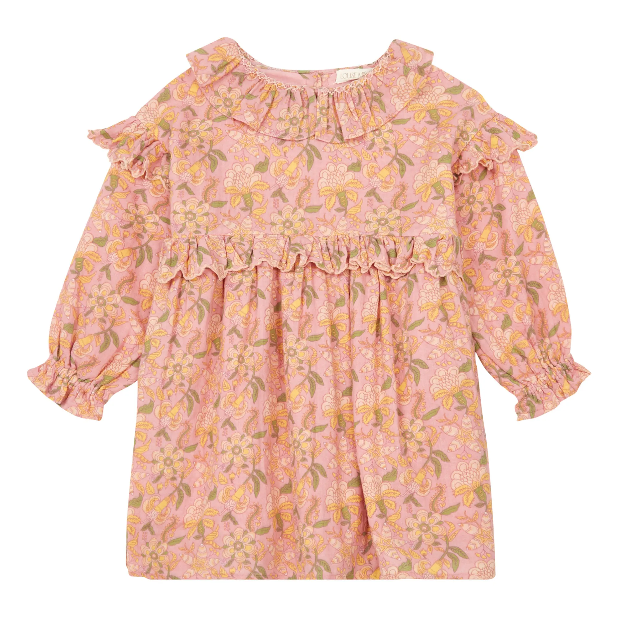 Louise Misha Pink Illi Organic Cotton Muslin Dress