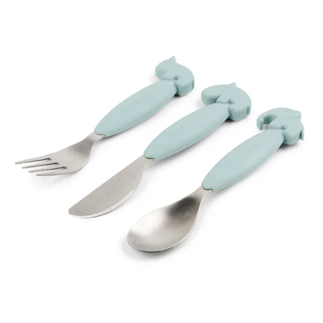 Deer Friends Easy-Grip Cutlery | Blue