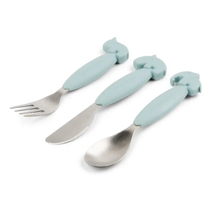 Deer Friends Easy-Grip Cutlery | Blue- Product image n°2