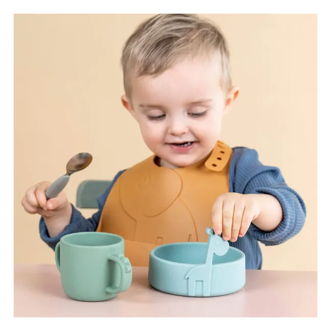 Cubiertos de fácil agarre Deer Friends | Gris