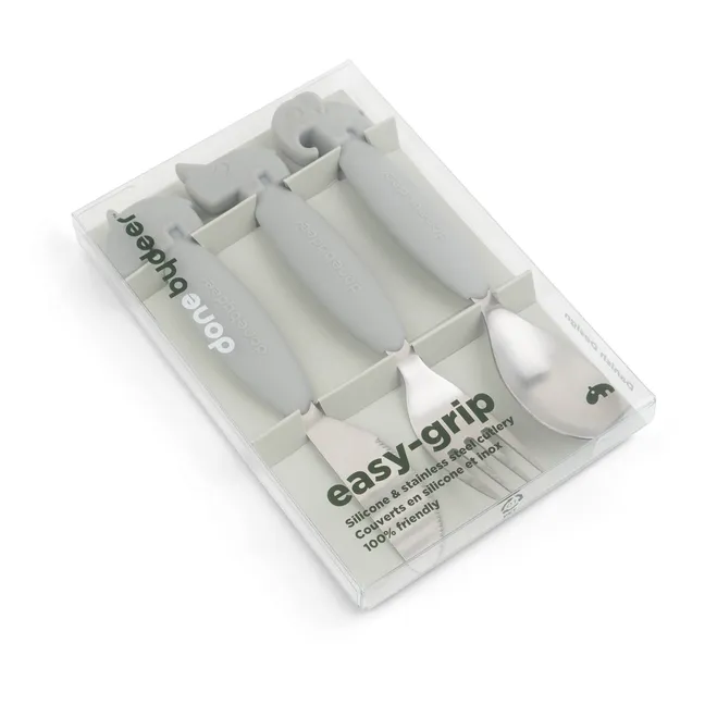 Couverts Easy-grip Deer friends | Gris