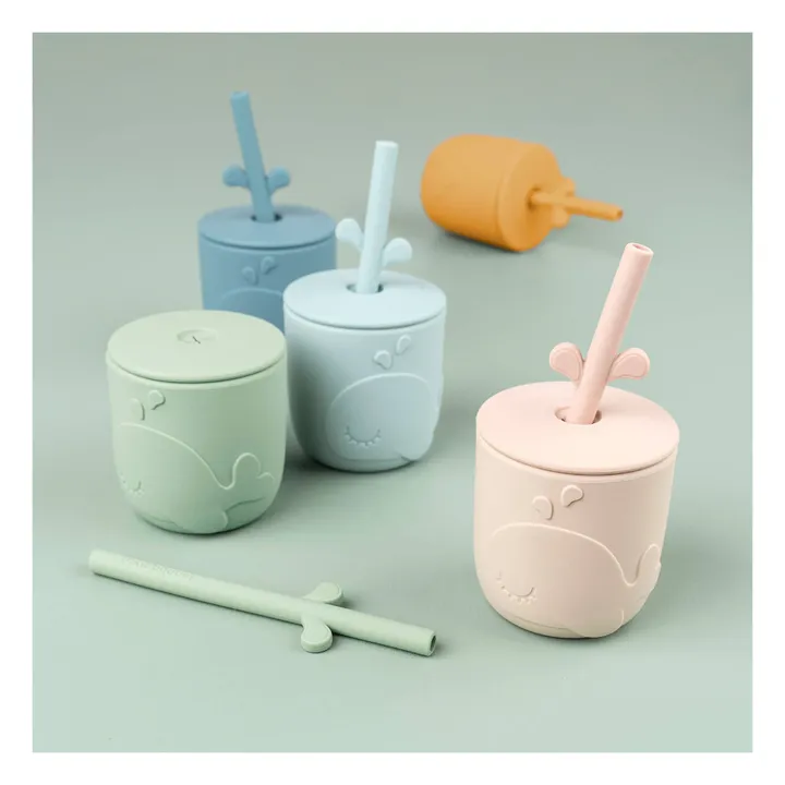 Gobelet et paille Wally - Set de 2 | Bleu- Image produit n°1