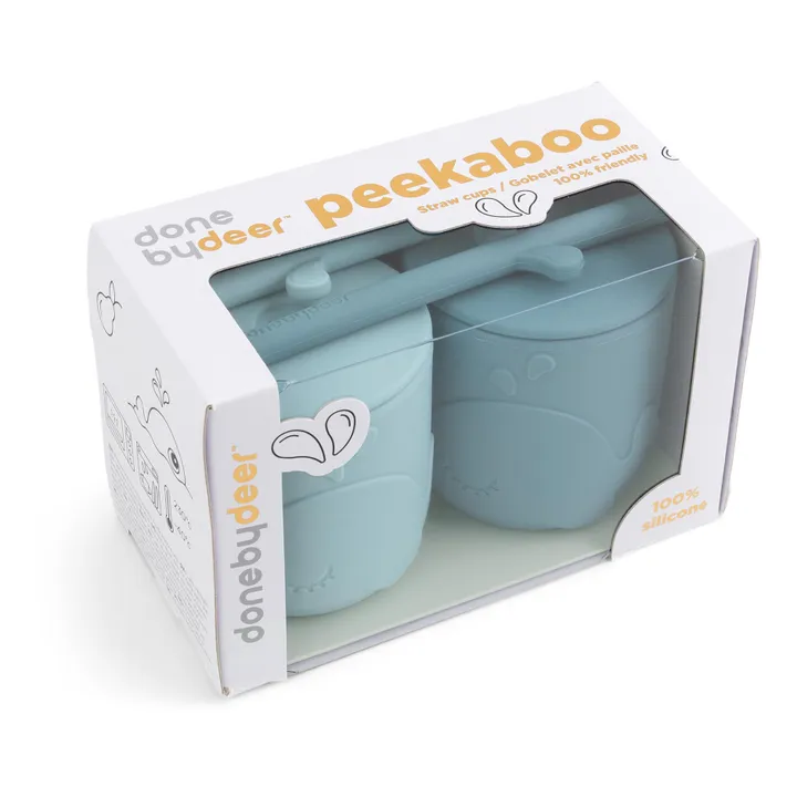 Gobelet et paille Wally - Set de 2 | Bleu- Image produit n°3