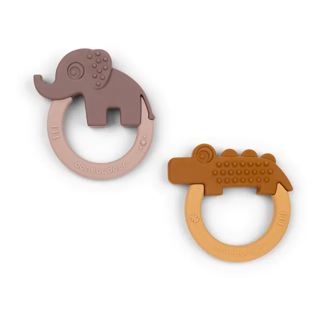 Deer Teething Rings - Set of 2 | Mustard