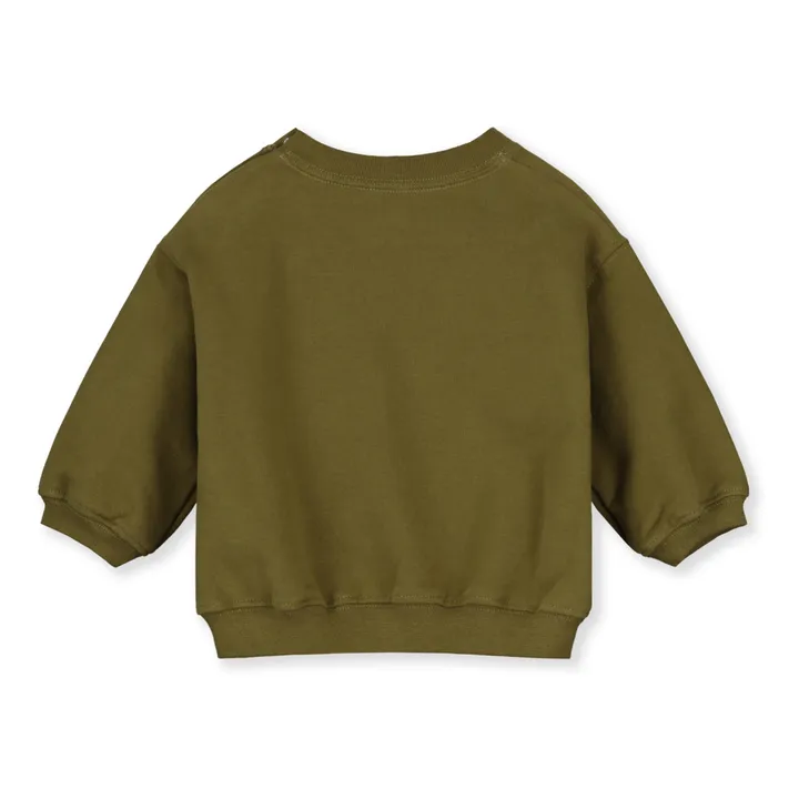 Baby Sweatshirt Bio-Baumwolle | Grünolive- Produktbild Nr. 1