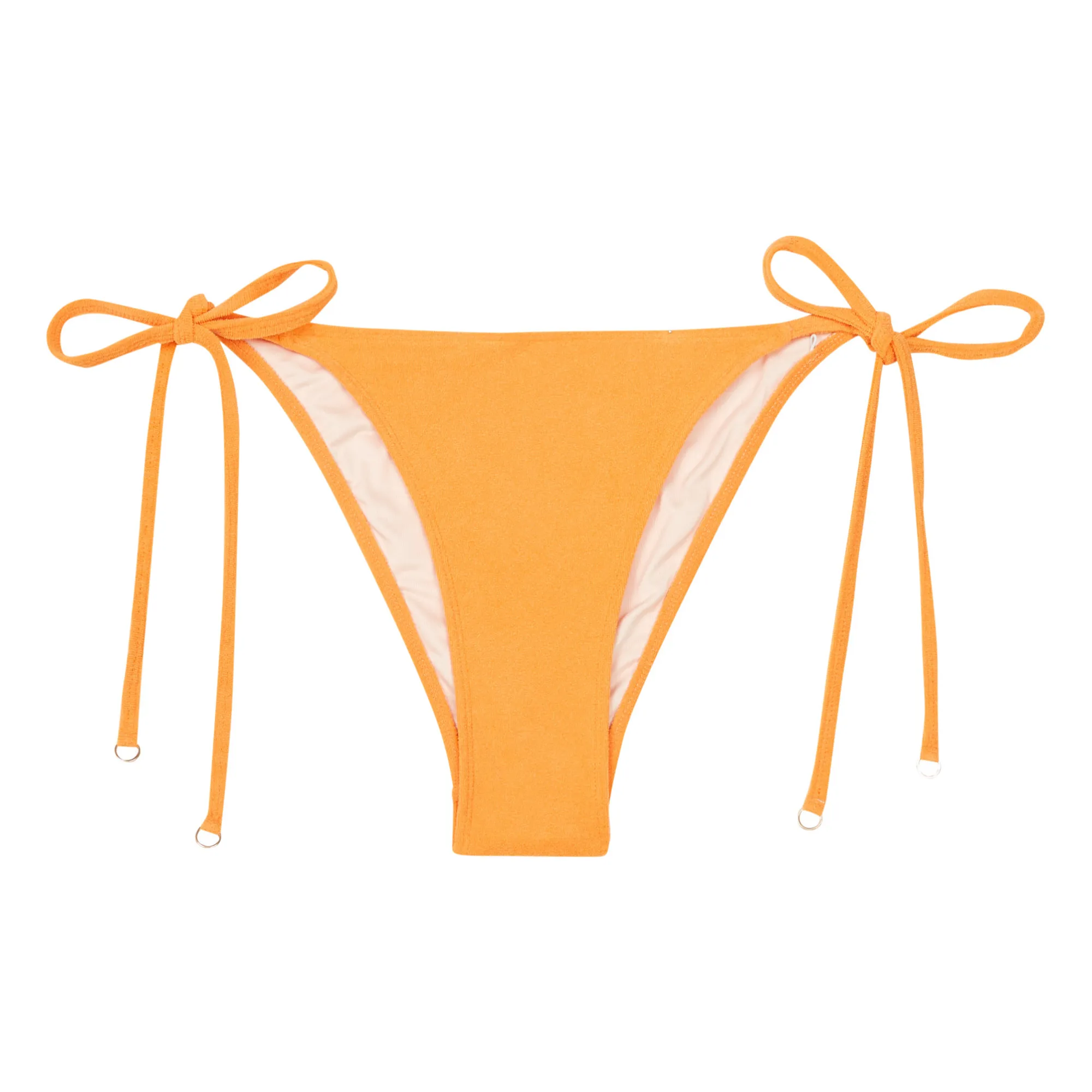Faithfull The Brand Orange Leo Terry Cloth Bikini Bottoms