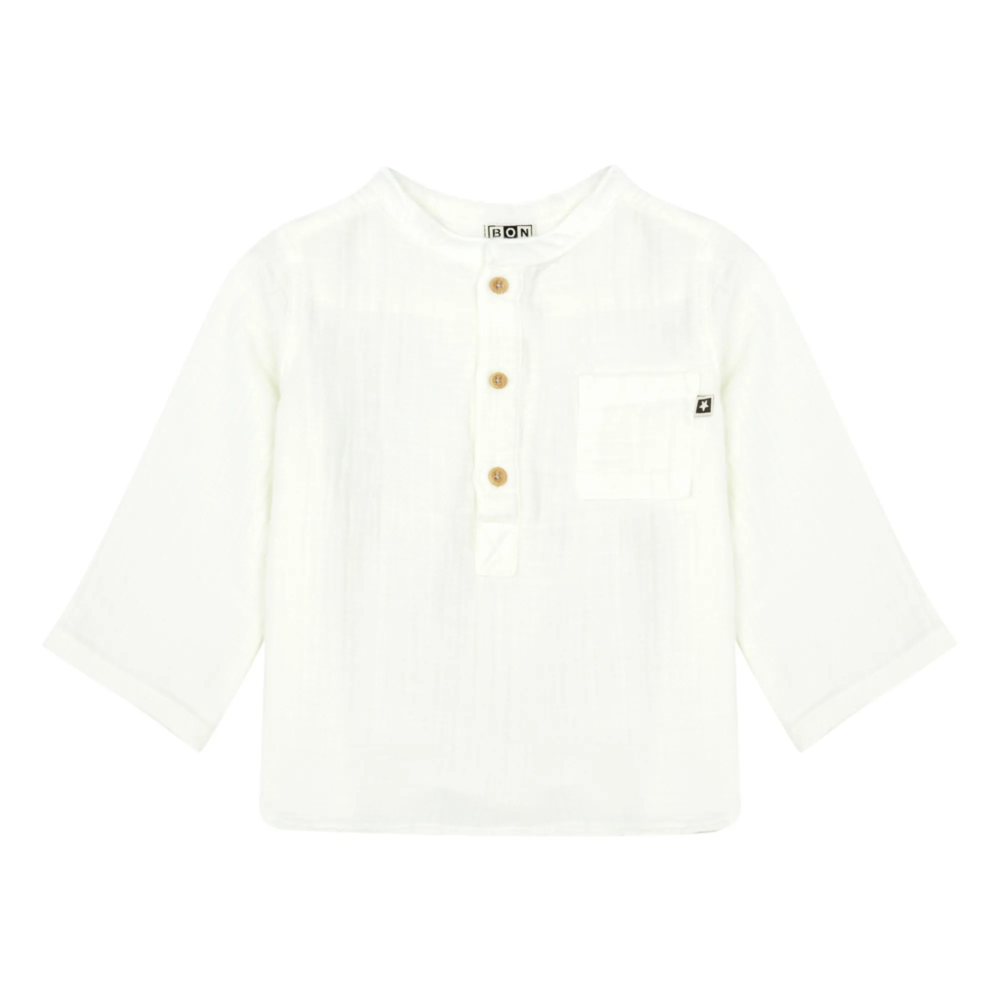 Bonton Ecru Matt Organic Cotton Muslin Kurta Shirt