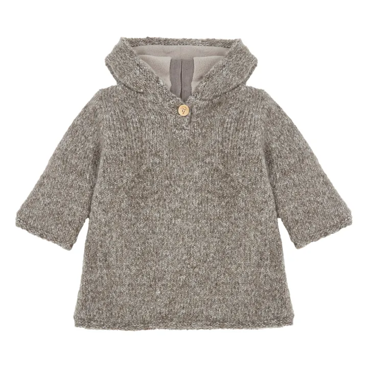 Mamouth Fleece-Lined Hooded Jumper | Taupe brown- Product image n°0