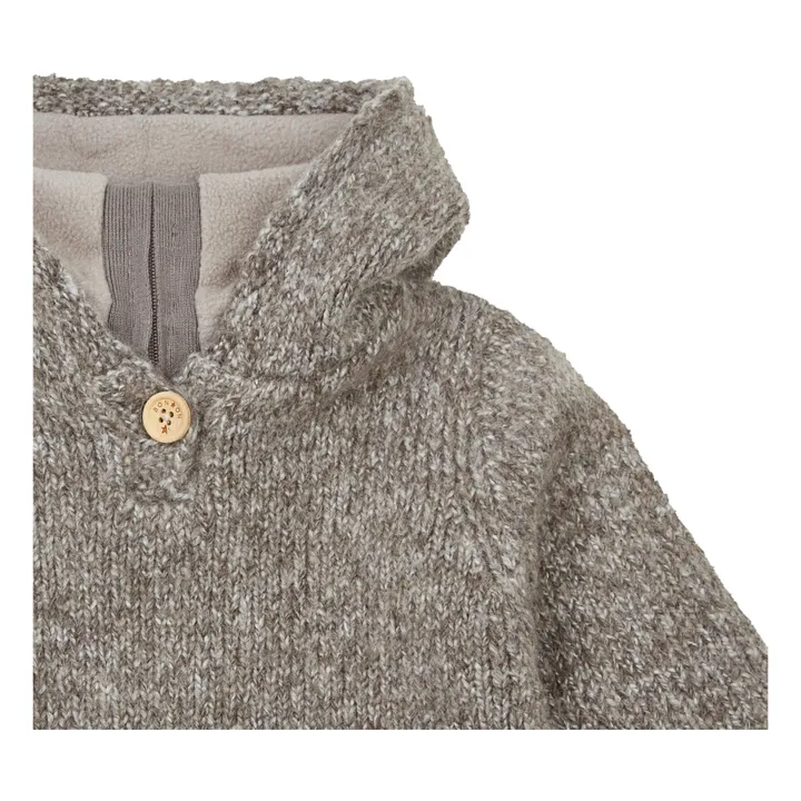 Mamouth Fleece-Lined Hooded Jumper | Taupe brown- Product image n°1