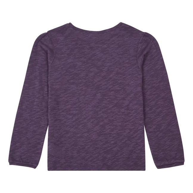 Organic Cotton Slub T-shirt | Purple